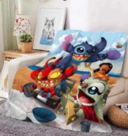 JETÉE STITCH ET SES AMIS (COUVERTURE) 5 PIEDS X 6 PIEDS